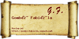 Gombó Fabióla névjegykártya